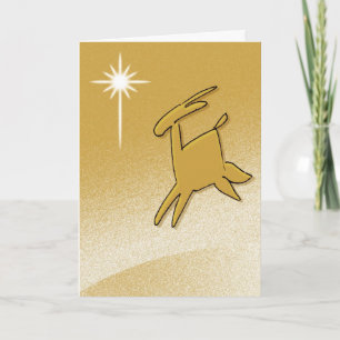 Stilisierter Reindeer Feiertagskarte