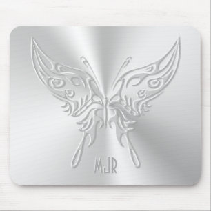 Stilisierter Schmetterling Runder Schwanz, Embosse Mousepad