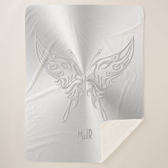 Stilisierter Schmetterling Runder Schwanz, Embosse Sherpadecke (Vorderseite)