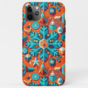 Stilisierter Schneeflocken-Weihnachtszauber Winter Case-Mate iPhone Hülle