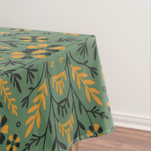 Stilisiertes botanisches orange-schwarzes Blumenmu