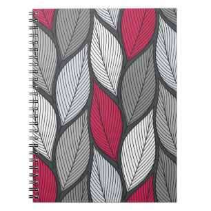 Stilisiertes buntes Blätter nahtloses Muster Notizblock