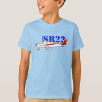 Stilisiertes Cirrus SR22-Flugzeug mit Fettdruck
