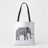 Stilisiertes Fantasie-Elefant-Gekritzel 2