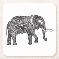Stilisiertes Fantasie-Elefant-Gekritzel