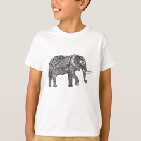 Stilisiertes Fantasie-Elefant-Gekritzel