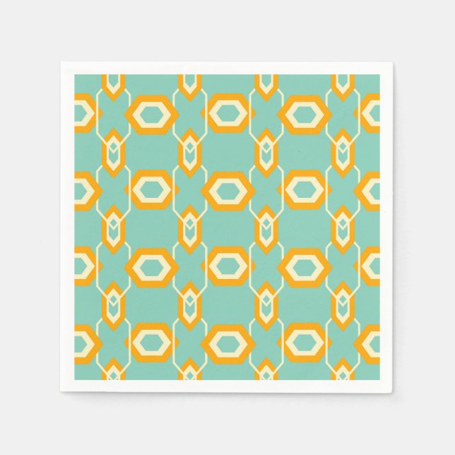 Stilisiertes geometrisches Muster in einem fetten  Serviette (Vorderseite)