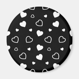 Stilisiertes Herzen Muster 5 Magnet