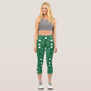 Stilisiertes Herzen Muster 6 Capri Leggings
