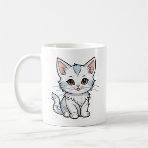 Stilisiertes Katzen-Cartoon-Linienkunst-Design-523 Kaffeetasse