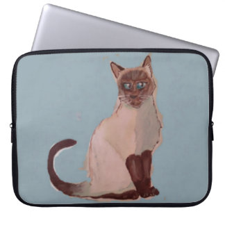 Stilisiertes Katzenposter Laptopschutzhülle