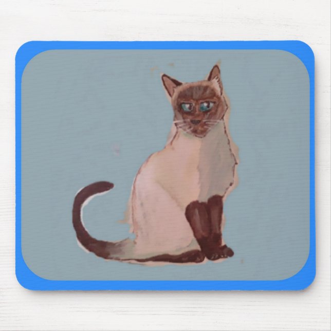 Stilisiertes Katzenposter-Mauspad Mousepad (Vorne)