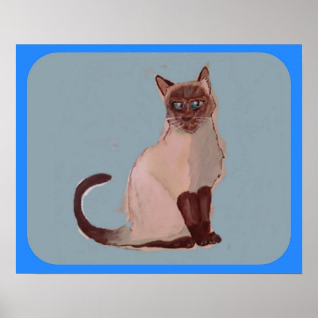 Stilisiertes Katzenposter Poster (Vorne)