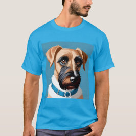 Stilisiertes Portrait eines Terrier Dog T-Shirt
