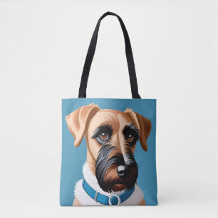 Stilisiertes Porträt eines Terrierhundes