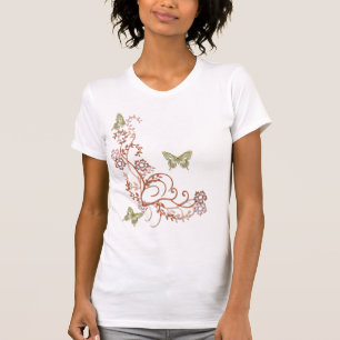 STILISTISCHE BLÜHENDE REBE T-Shirt