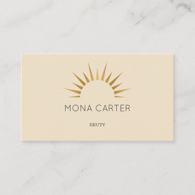 Stilistische Kunst-Dekosonne-Geschäftskarte Visitenkarte (Vorderseite)