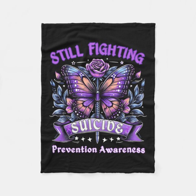 Still Fighting Suicide Prevention Awareness Butter Fleecedecke (Vorderseite)