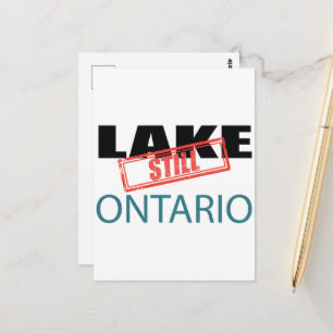 Still Lake Ontario Vintage-Rot-Stempel-Kunst Postkarte