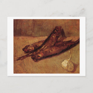 Still Life Bloaters and Knolic, Van Gogh Fine Art Postkarte