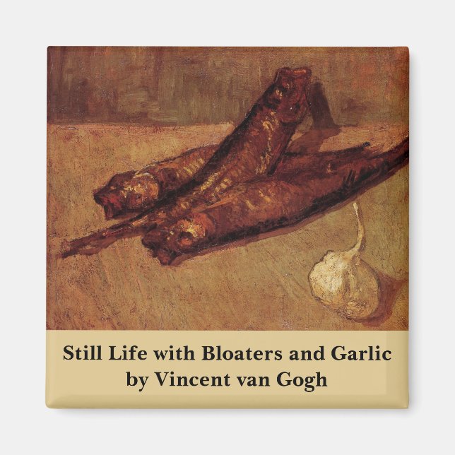 Still Life Bloaters and Knolic von Vincent van Gog Magnet (Vorne)
