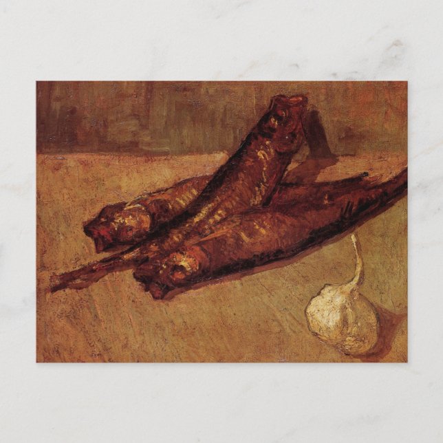 Still Life Bloaters and Knolic von Vincent van Gog Postkarte (Vorderseite)