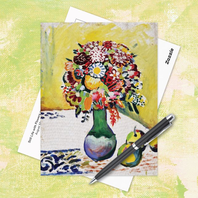 Still Life Blume Äpfel August Macke Postkarte (Von Creator hochgeladen)