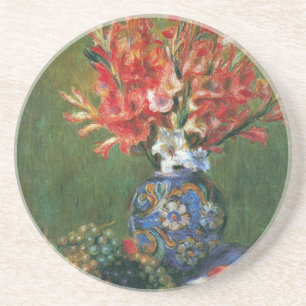 Still Life Blume und Frucht von Pierre Renoir Sandstein Untersetzer