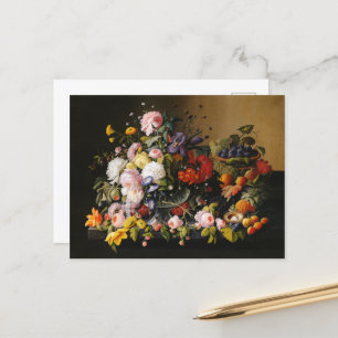 Still Life Blume und Frucht von Severin Roesen Postkarte