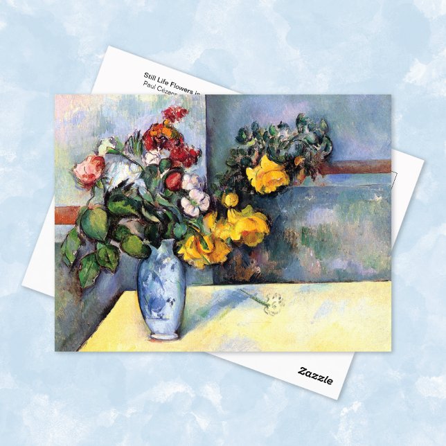 Still Life Blume Vase Paul Cezanne Postcard Postkarte (Von Creator hochgeladen)