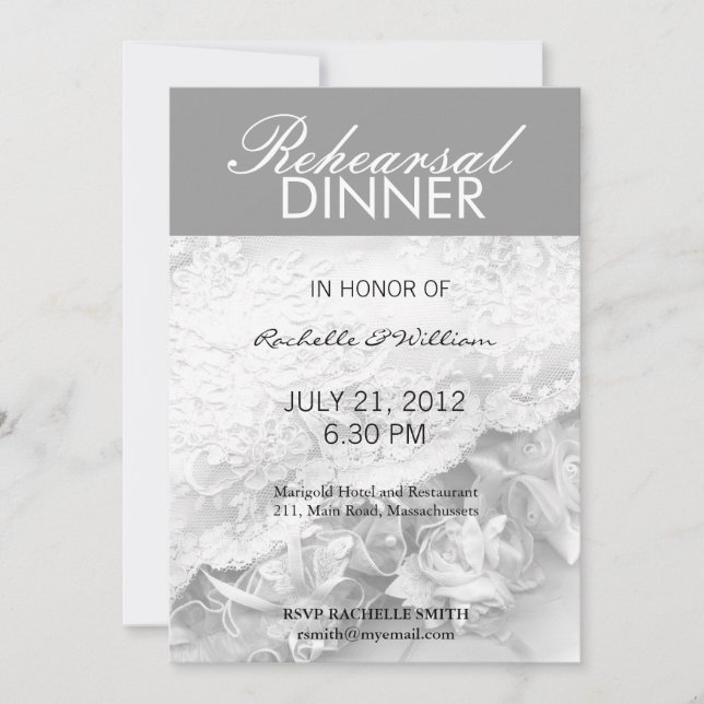 Still Life Charcoal Probe Dinner Card Einladung (Vorderseite)