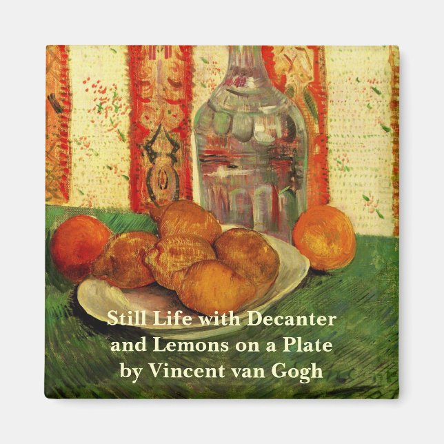 Still Life Decanter und Zitronen von Vincent van G Magnet (Vorne)
