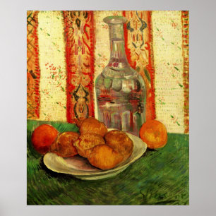 Still Life Decanter und Zitronen von Vincent van G Poster