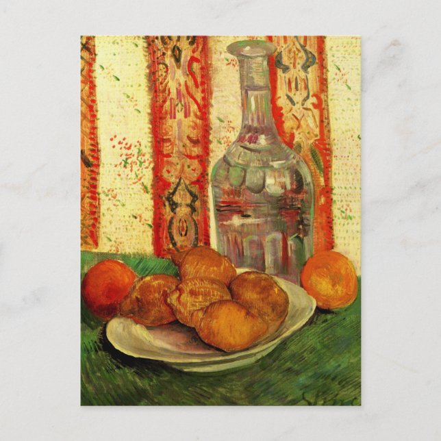 Still Life Decanter und Zitronen von Vincent van G Postkarte (Vorderseite)