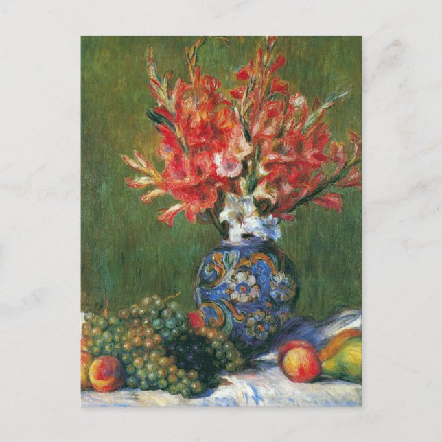 Still Life Flowers and Fruit by Pierre Renoir Postkarte (Vorderseite)