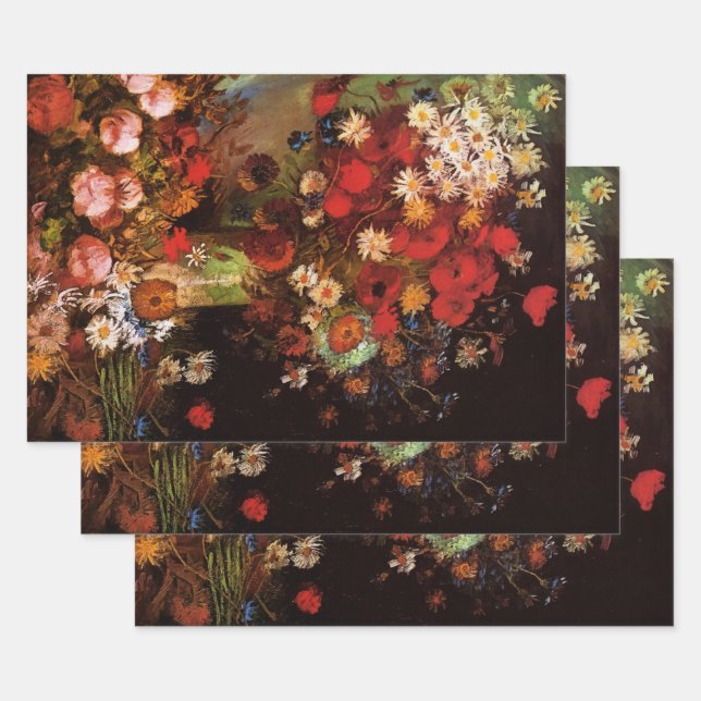 Still Life Flowers in a Vase by Vincent van Gogh Geschenkpapier Set (Set)