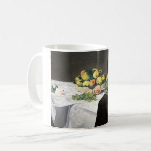 Still Life Lemon Pfirsiche von Manet Impressionist Kaffeetasse