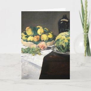 Still Life Lemon Pfirsiche von Manet Impressionist Karte