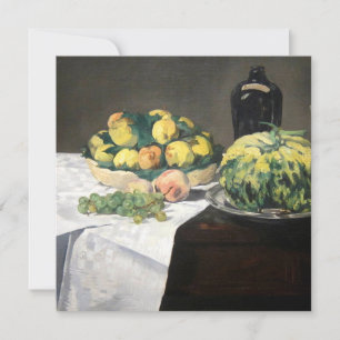 Still Life Lemon Pfirsiche von Manet Impressionist Karte