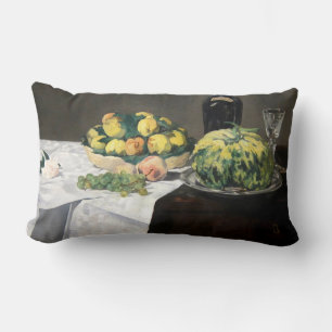 Still Life Lemon Pfirsiche von Manet Impressionist Lendenkissen