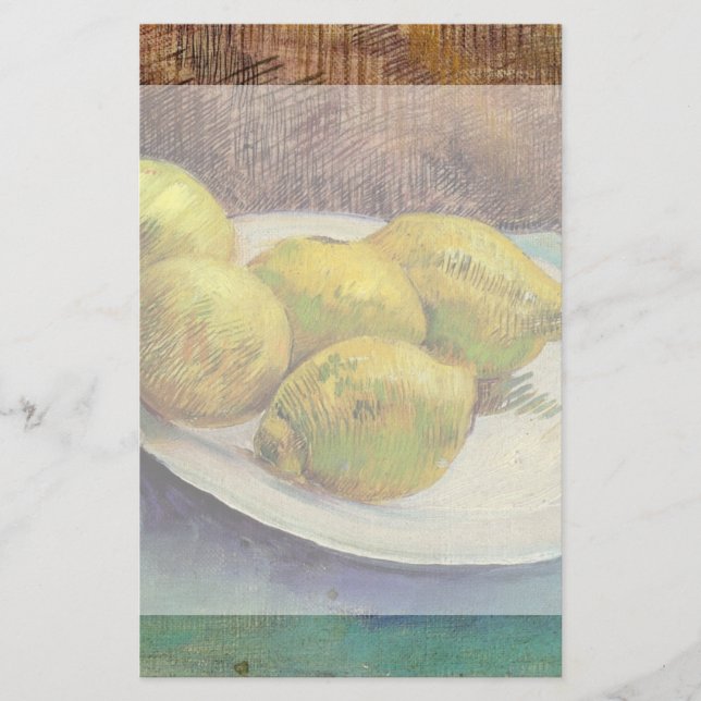 Still Life Lemons on a Plate by Vincent van Gogh Briefpapier (Vorderseite)