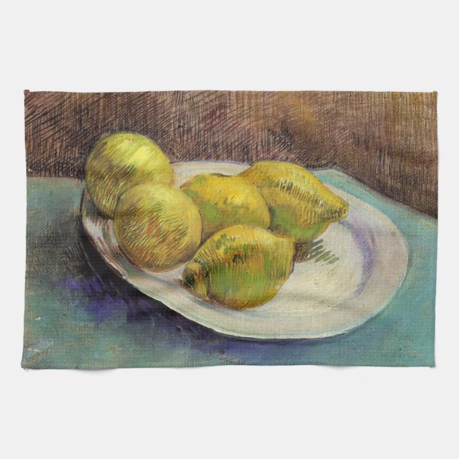 Still Life Lemons on a Plate by Vincent van Gogh Geschirrtuch (Horizontal)