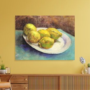 Still Life Lemons on a Plate by Vincent van Gogh Leinwanddruck