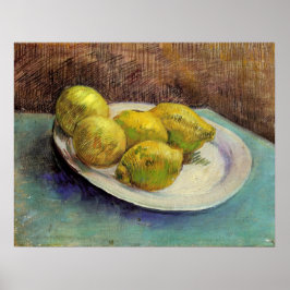 Still Life Lemons on a Plate by Vincent van Gogh Poster