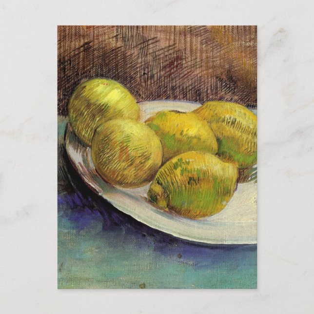 Still Life Lemons on a Plate by Vincent van Gogh Postkarte (Vorderseite)