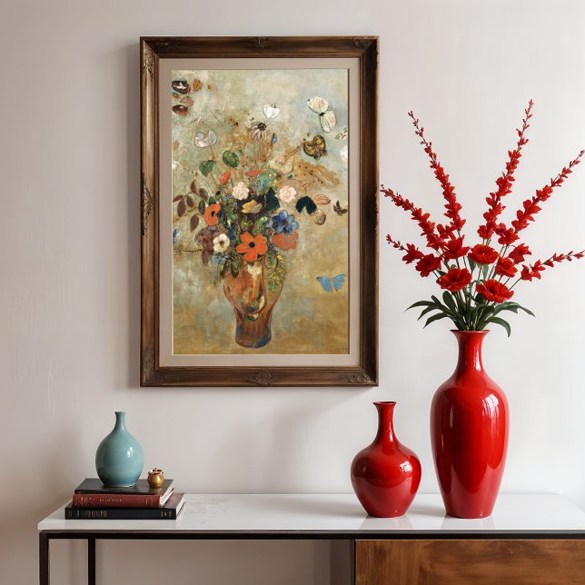 Still Life mit Blume von Odilon Redon. Poster (Von Creator hochgeladen)