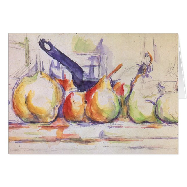 Still Life mit Saucepan von Paul Cezanne (Vorderseite (Horizontal))