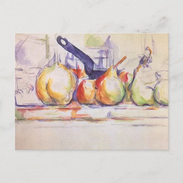 Still Life mit Saucepan von Paul Cezanne Postkarte (Vorderseite)