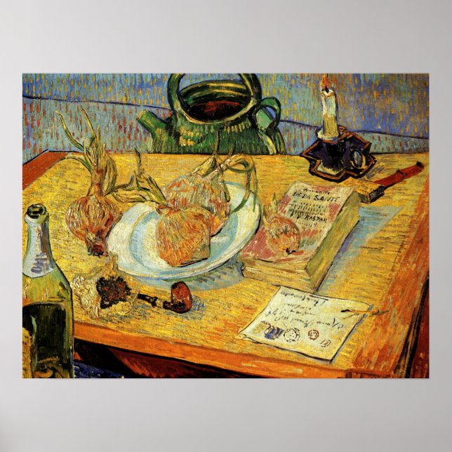 Still Life mit Zeichnend Vorstand von Vincent van  Poster (Vorne)