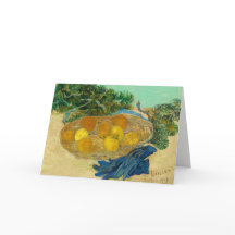 Still Life of Oranges and Lemons Greeting Card